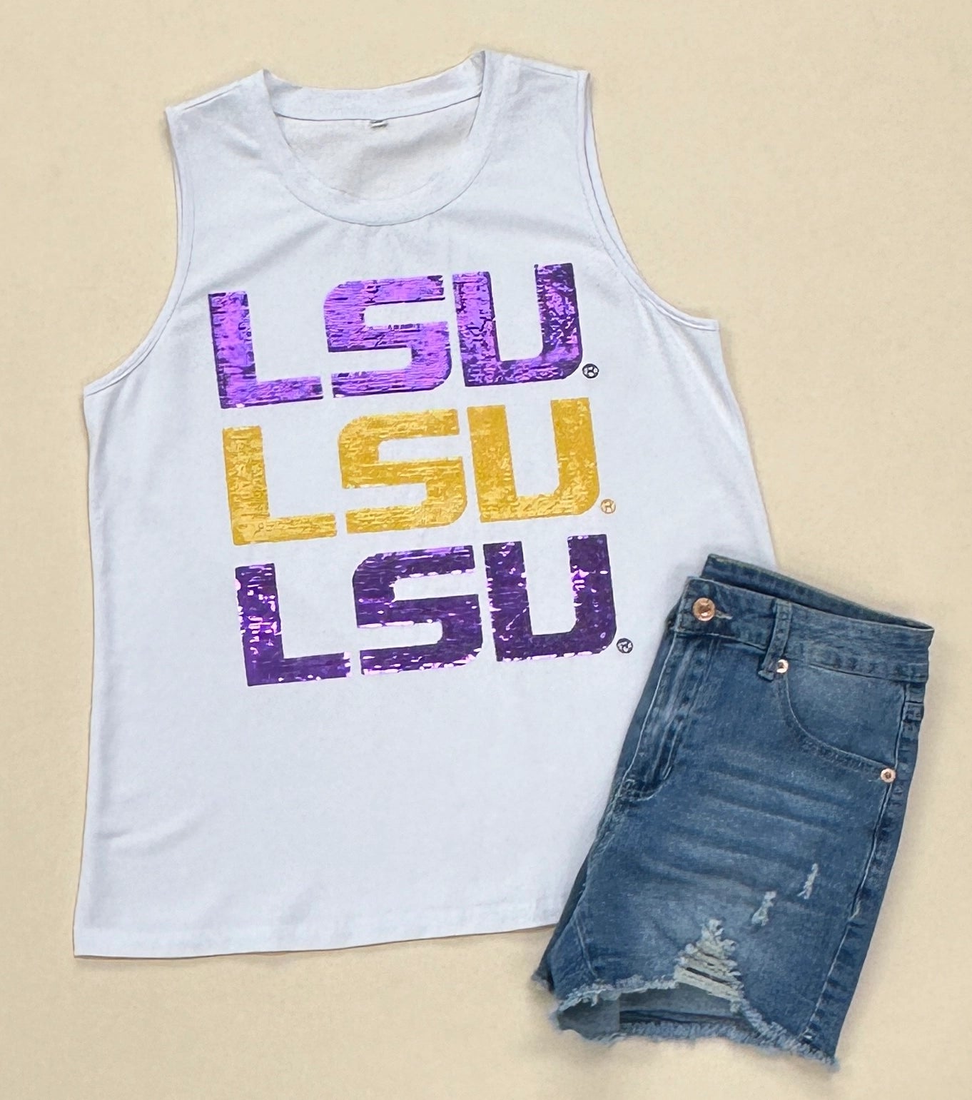 LSU Tigers Women's Tank Top Triple Block