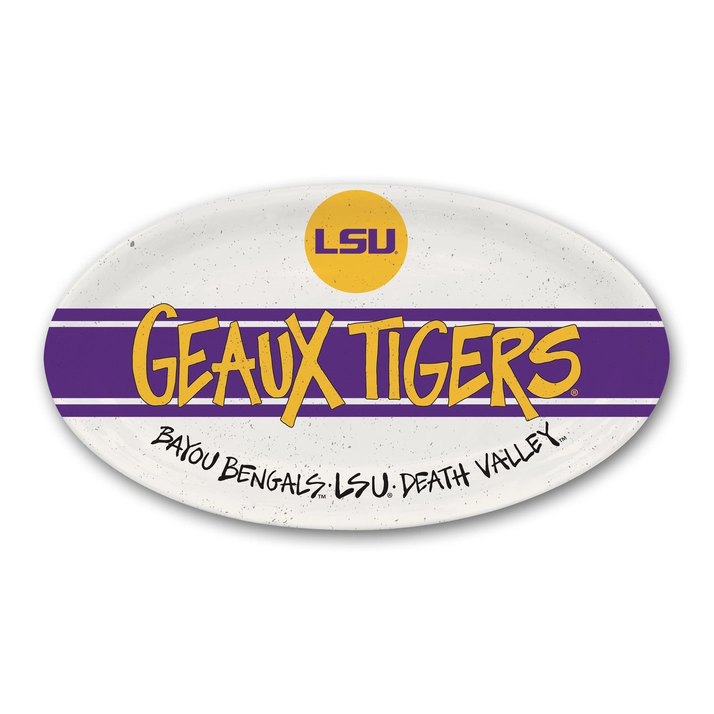 LSU Tigers  Platter Oval Geaux Tigers