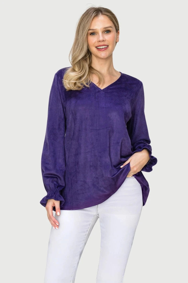 Women's Top Abigail Stretch Suede