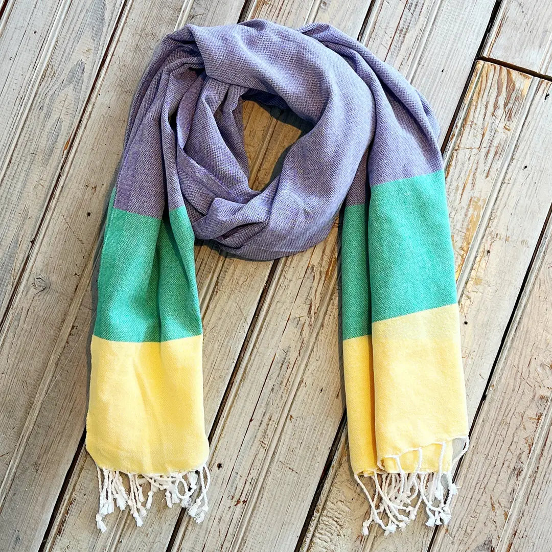 Scarf Mardi Gras Turkish Loomed