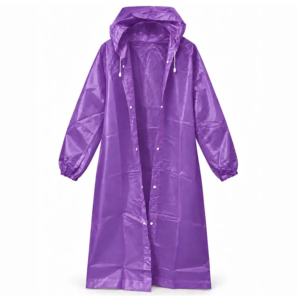 Rain Coat Poncho Drawstring Hooded