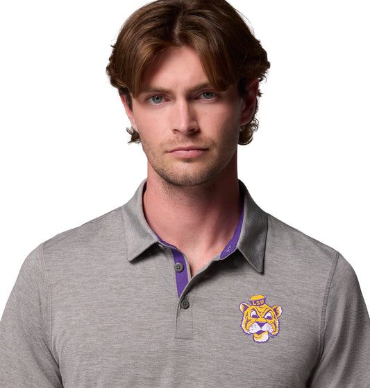 LSU Tigers Men's Columbia Polo Tech Trail
