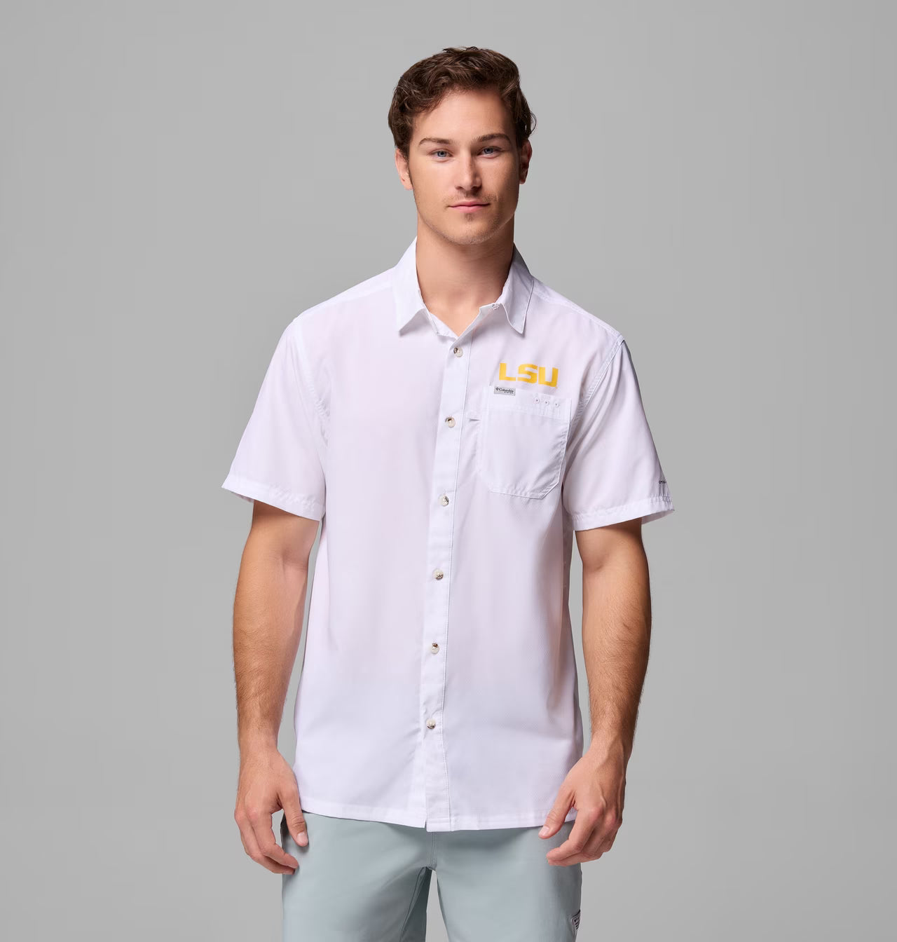 LSU Tigers Men's Columbia Slack Tide Camp Shirt Fall 25