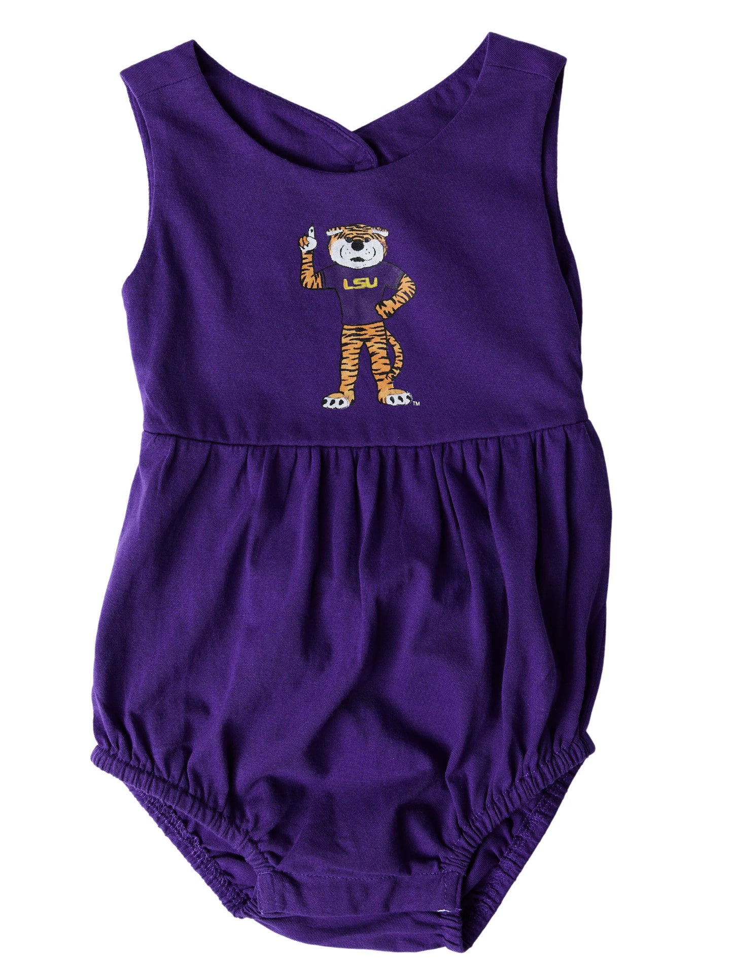 LSU Tigers Girls Cut Out Bubble One-Piece Purple #1 MIke