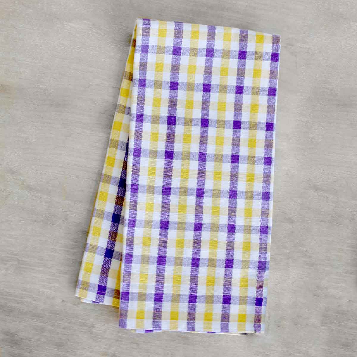 Hand Towel Set of 2 White Purple Yellow with Louisiana State