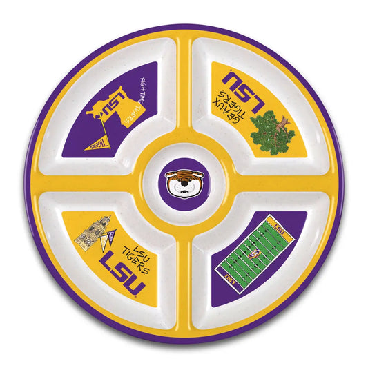 LSU Tigers 5 Section Serving Dish