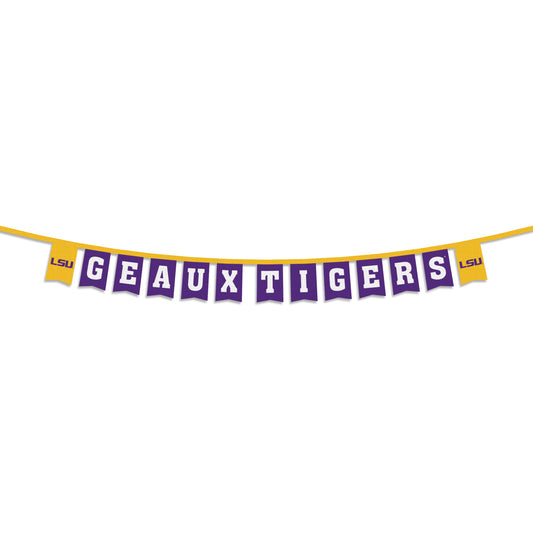 LSU Tigers Banner Party String 8"
