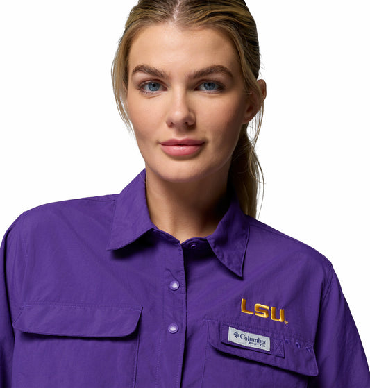 LSU Tigers Columbia Women's Open Water Short Sleeve Shirt Fall 26