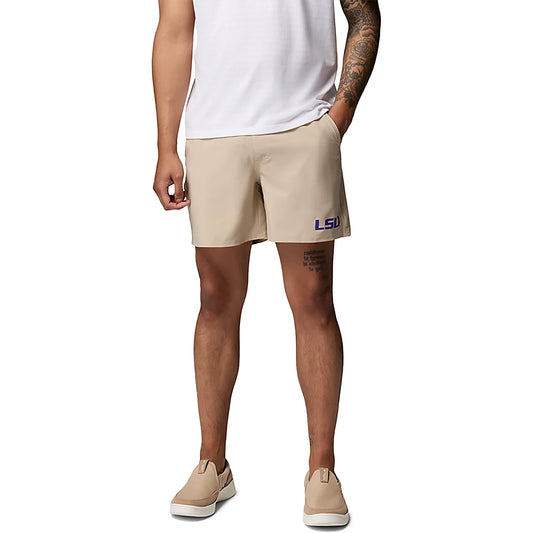 LSU Tigers Men's Columbia Stretch Shorts Roemer Fossil F26