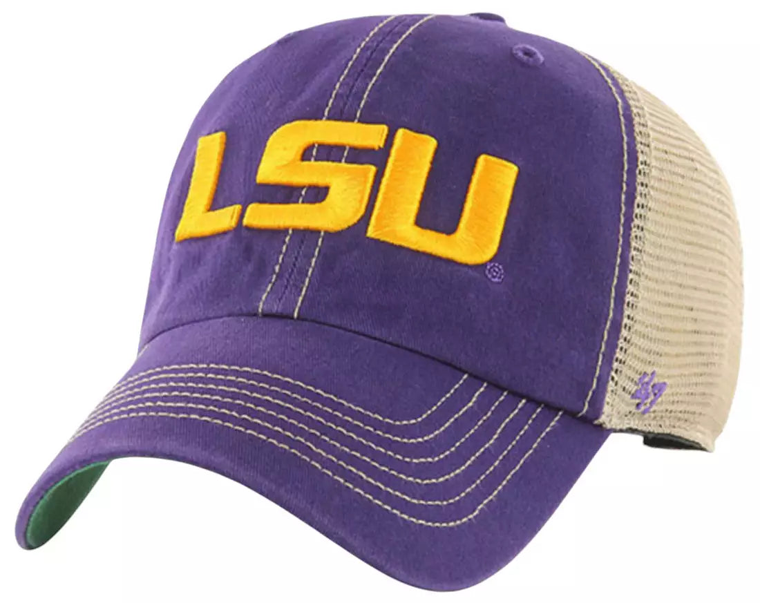 LSU Tigers Cap Clean Up 47 Brand Purple Trawler LSU