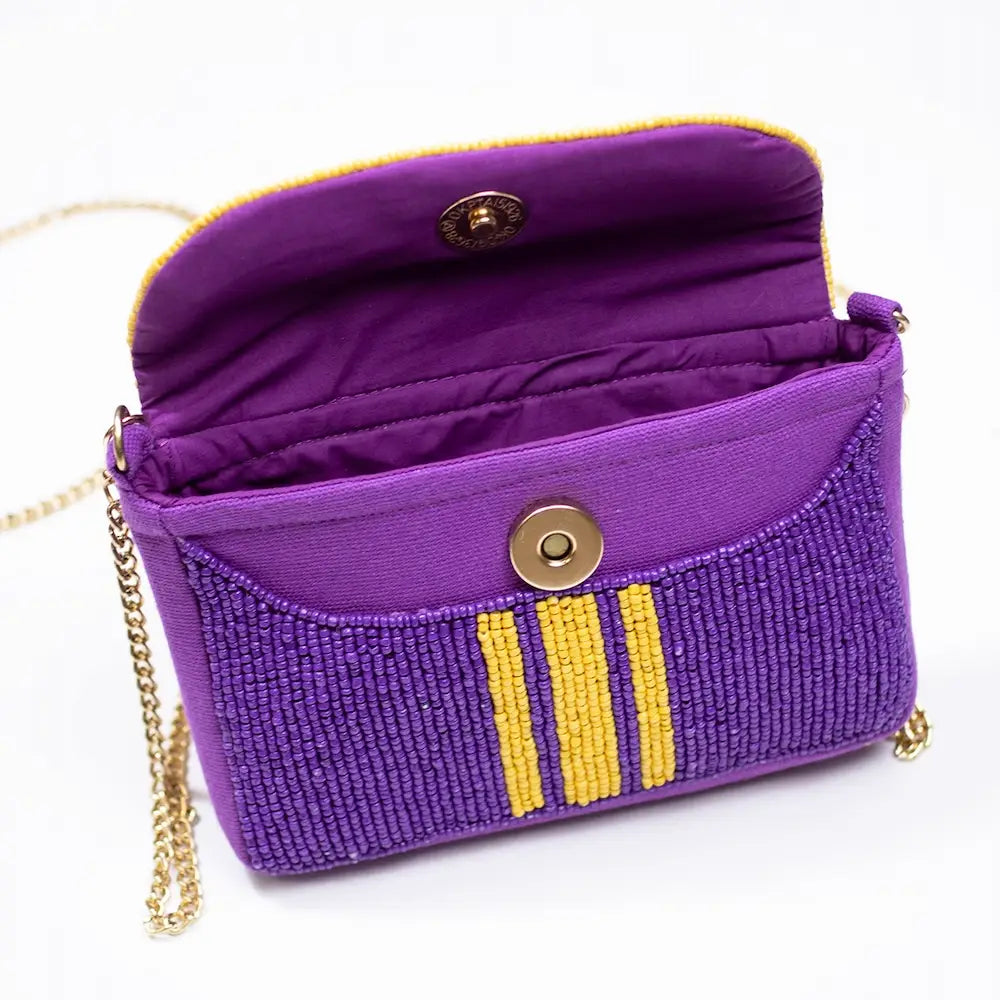 Pouch Gameday Mini  Beaded Stripe