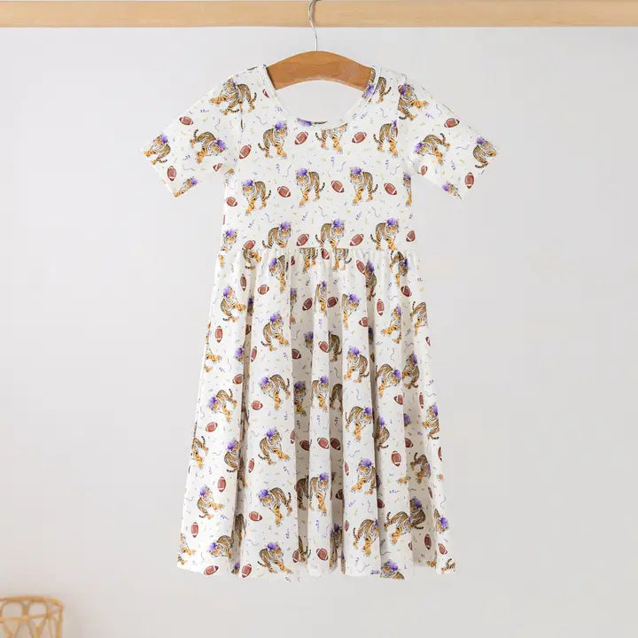 Girls Dress Kickoff Louisiana Organic Cotton