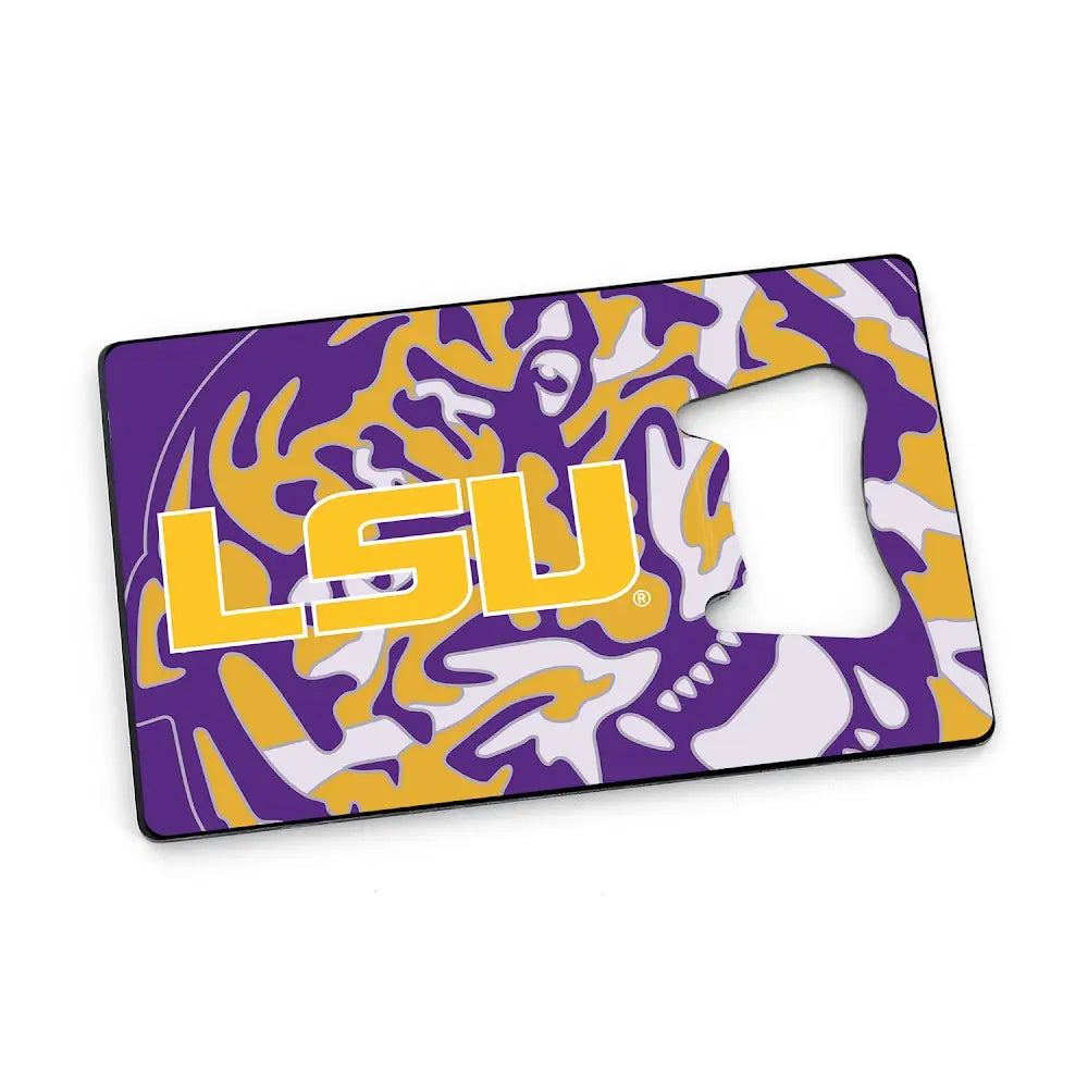 LSU Tigers Credit Card Bottle Opener Magnet