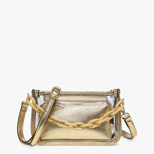Bag Jessica Clear Crossbody with Chain Jen & Co