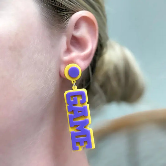 Earrings Dangle Game Day Statement