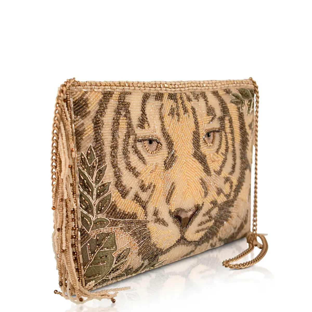 Bag Crossbody Savage Beaded Tiger Face