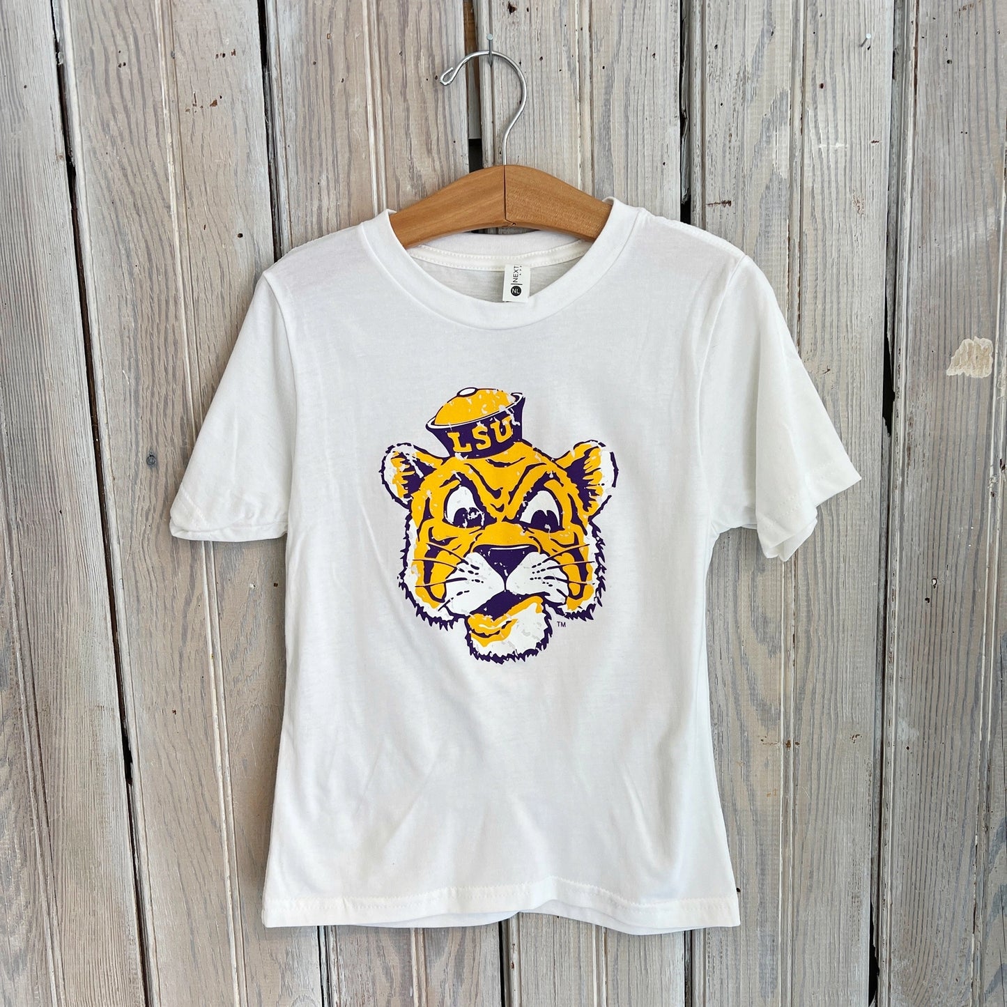 LSU Tigers Kid's T-Shirt  White Sailor Mike