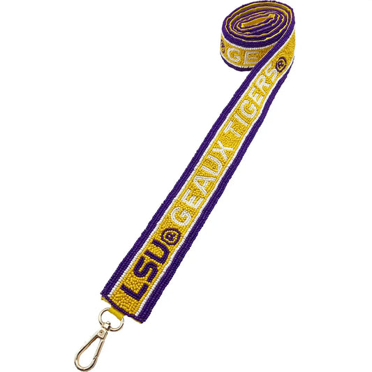 LSU Tigers Geaux Beaded Bag Strap