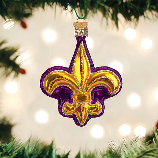 Christmas Ornament Fleur de Lis OWC