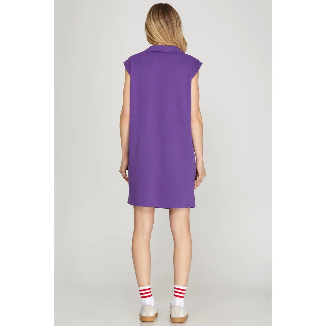 Women's Gameday Half Zip Knit Mini  Dress