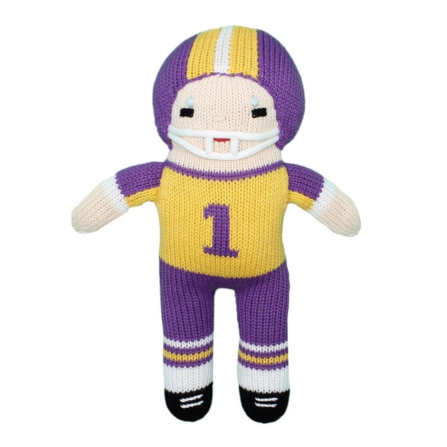 LSU Tigers Football Player Bamboo Crochet Rattle