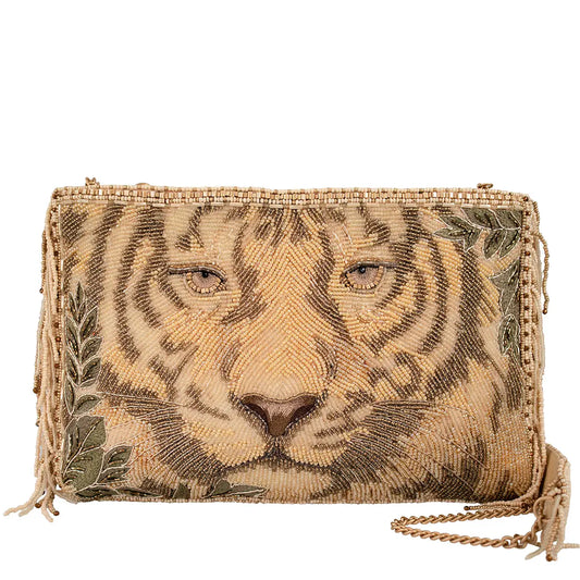 Bag Crossbody Savage Beaded Tiger Face