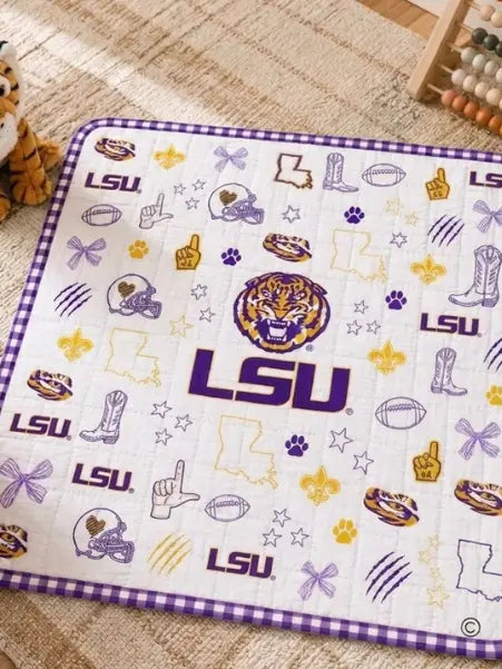 LSU Tigers Quilted Baby Blankets