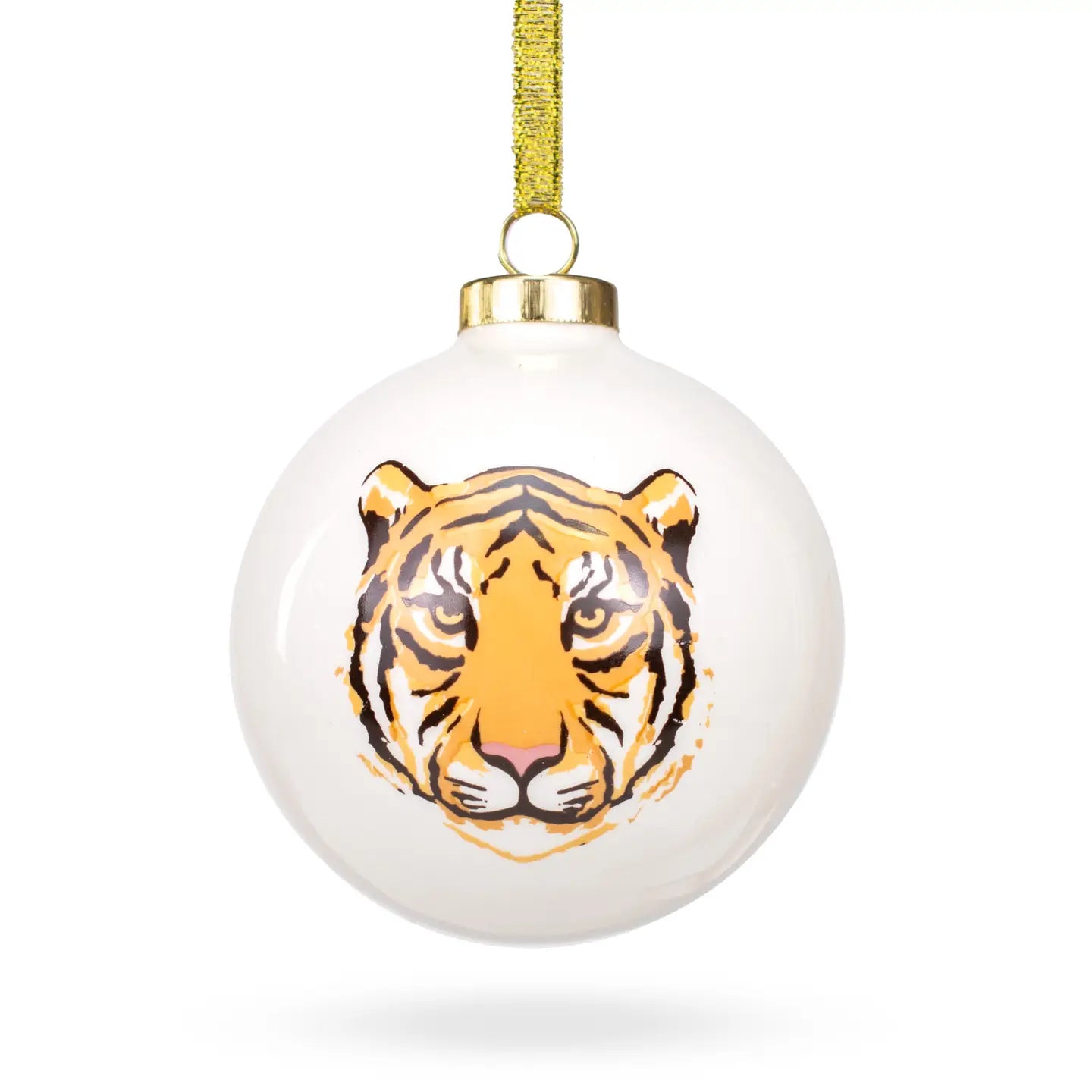 Ornament Tiger Ball White Gold RS