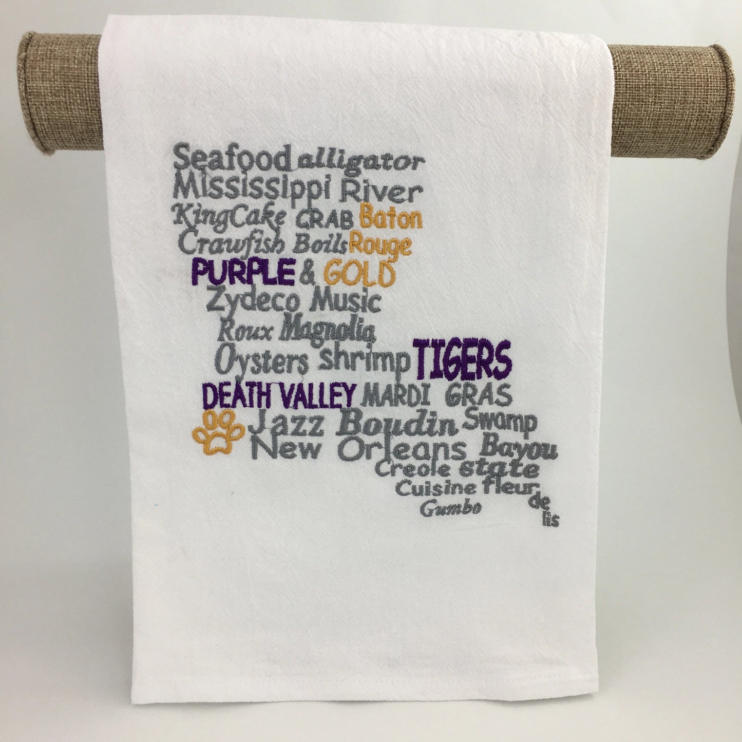 Kitchen Towels Purple & Gold