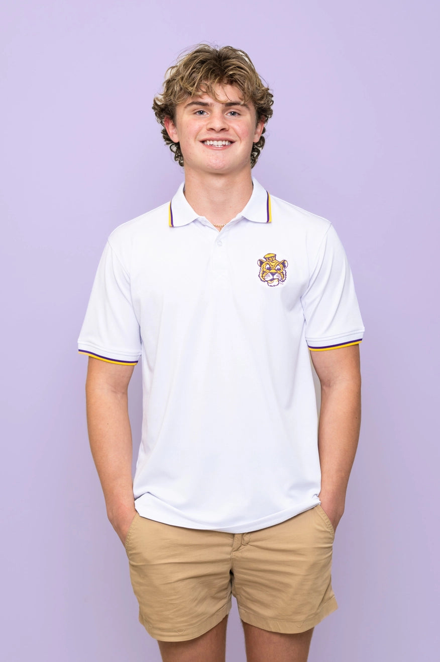 LSU Tigers Men's Polo Vintage Bomb Designs