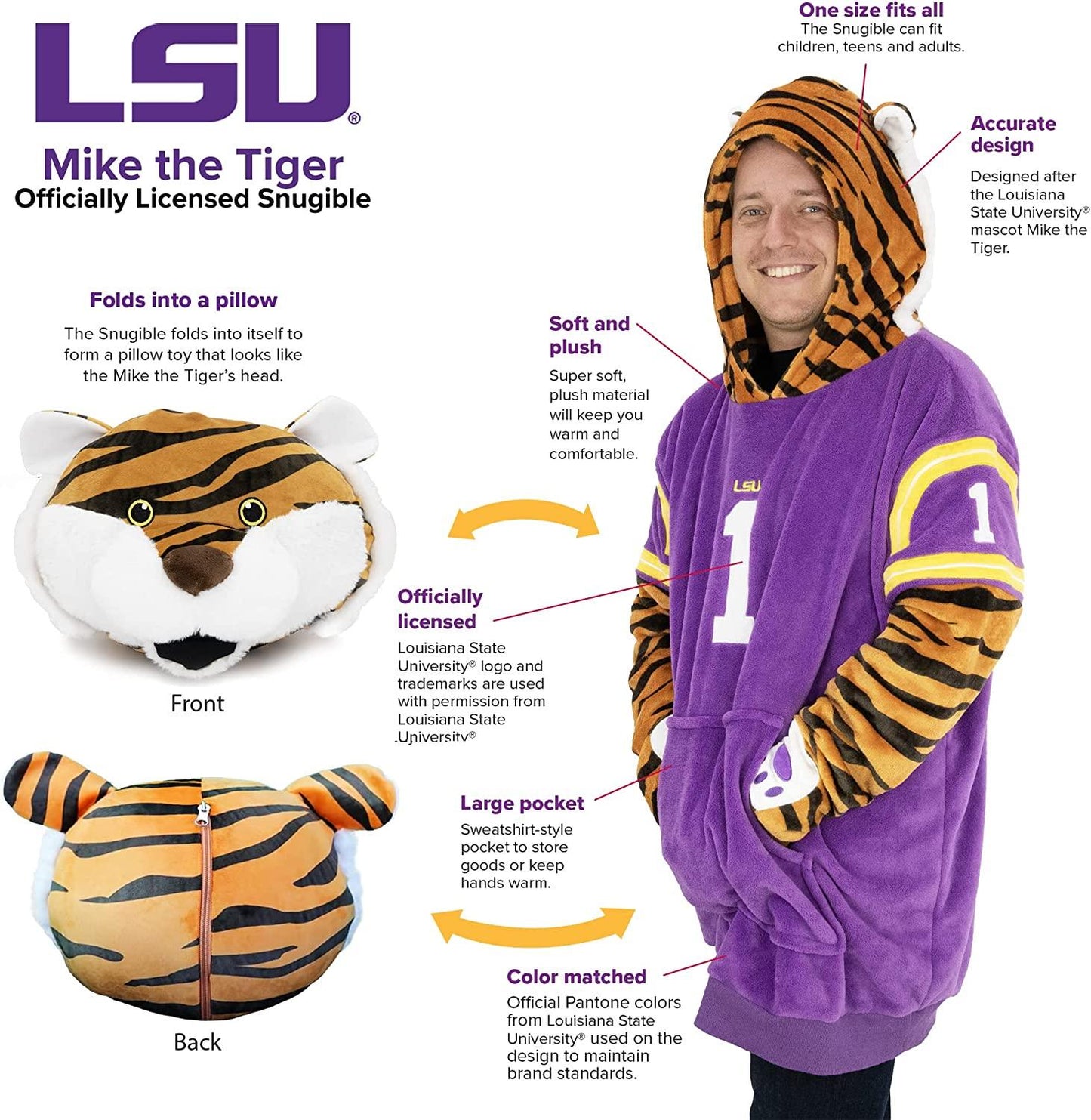 LSU Mike the Tiger Snugible
