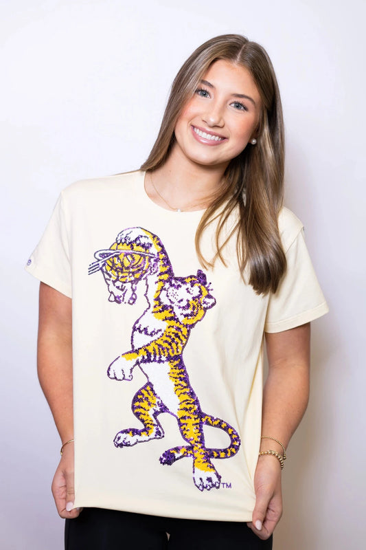 LSU Tigers Women's Basketball Dunking Tiger Shirt