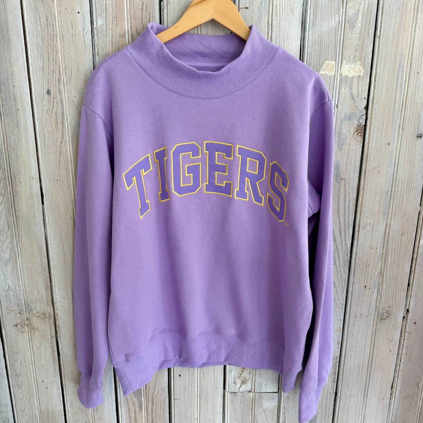 LSU Tigers Women's Varsity Mockneck Geaux Sweatshirt