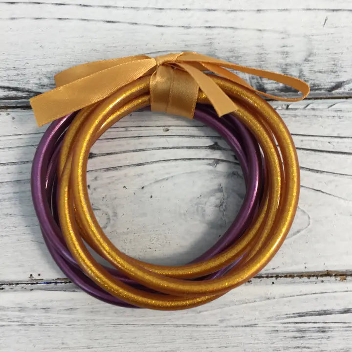 Bracelet Set Purple & Gold Bangle