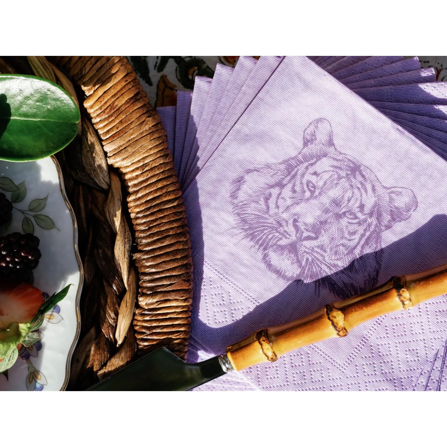 Cocktail Napkins Set Purple