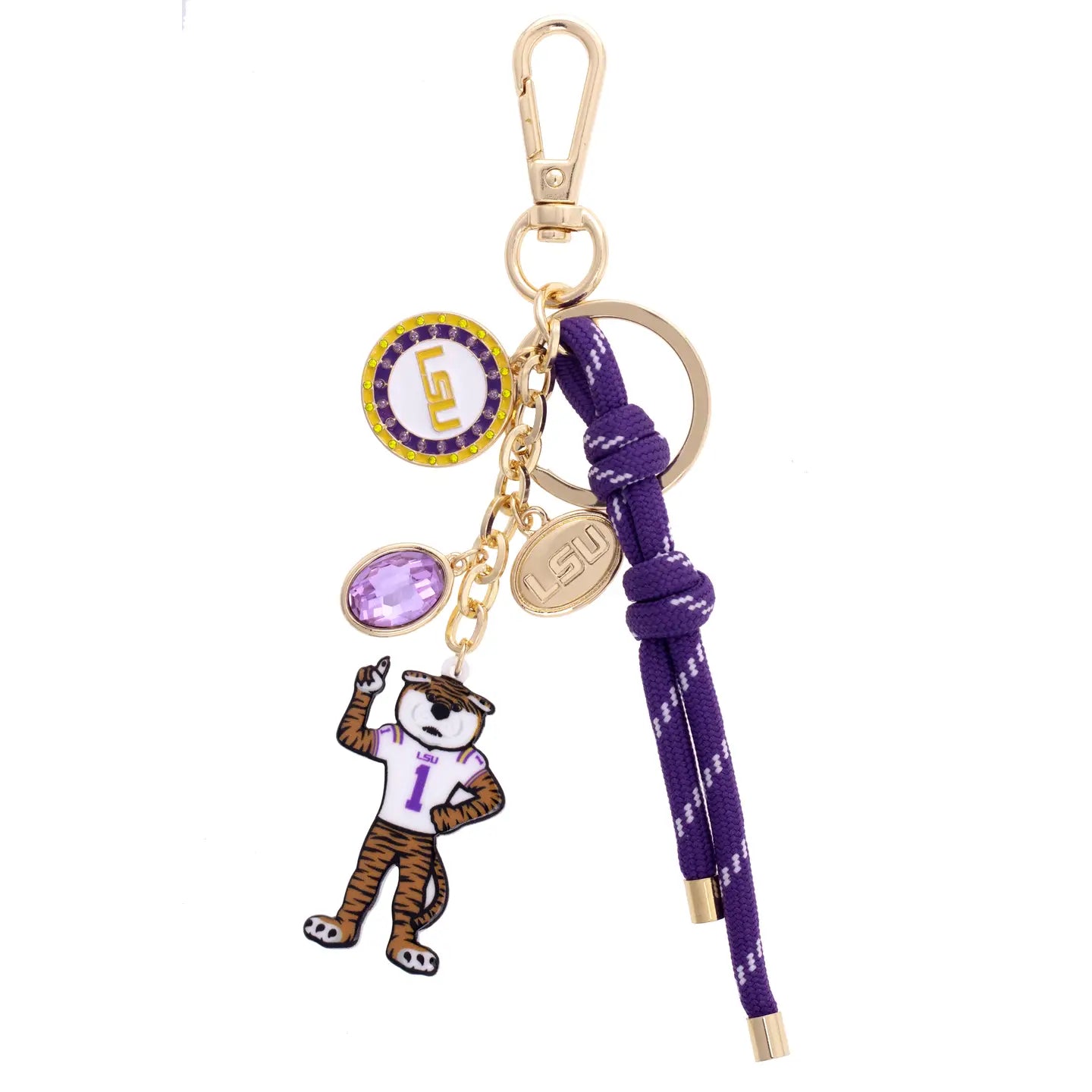 LSU Tigers Cluster Bag Chain in Purple
