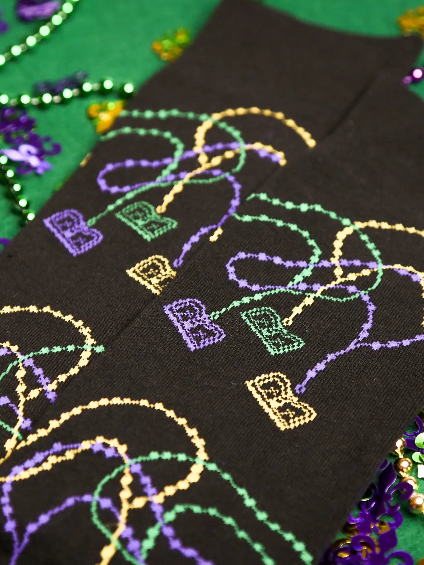 Men's Socks Mardi Gras Beads