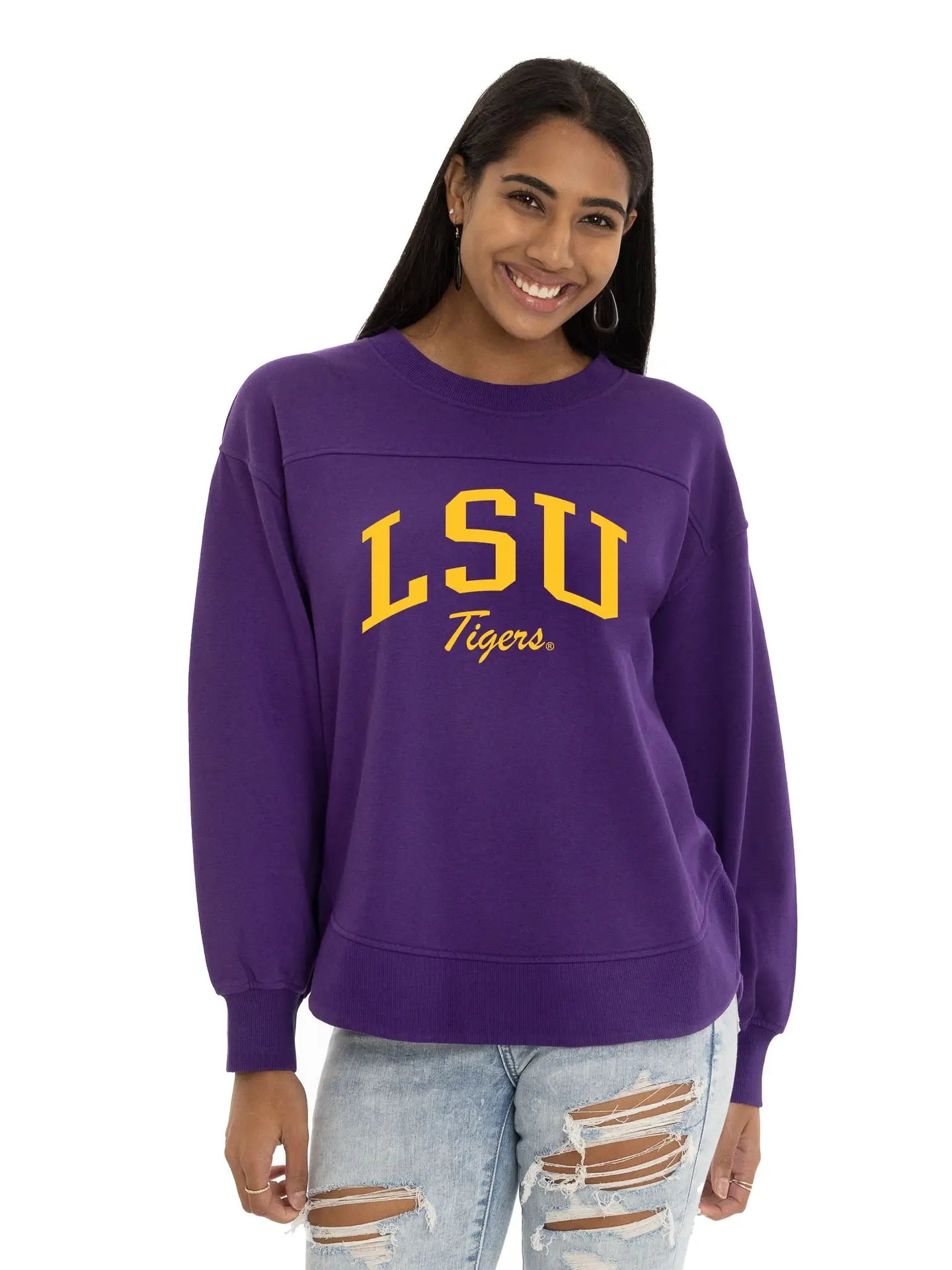 LSU Tigers Women's Yvette Crewneck Sweatshirt