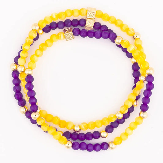 Bracelet June Purple & Gold MM