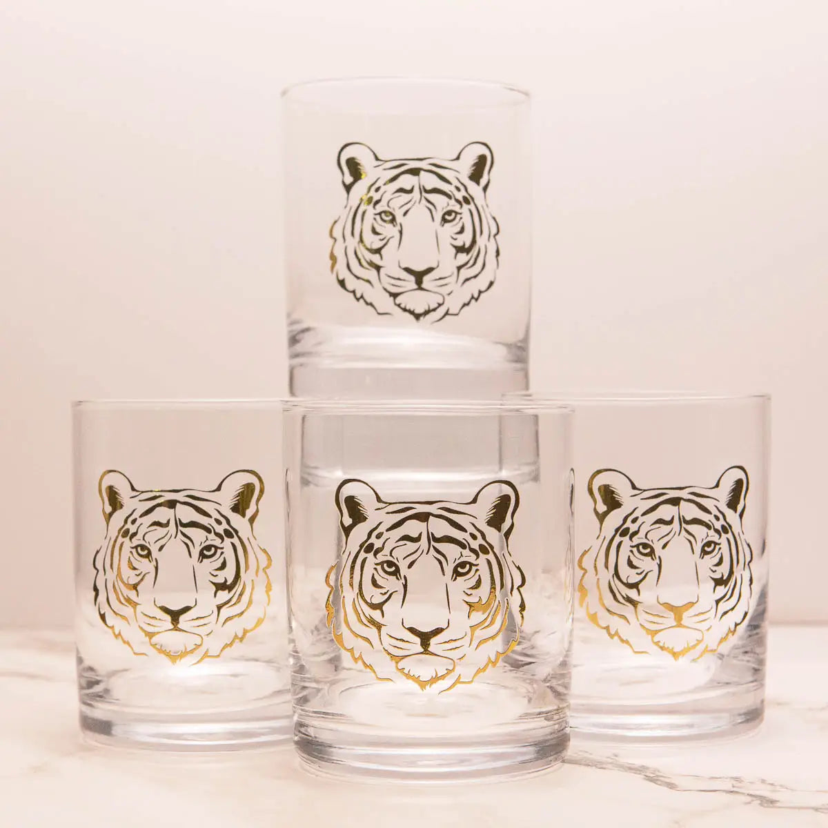 Glasses Tiger Rocks Gift Set 13oz