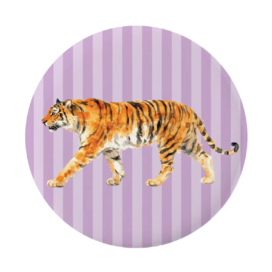 Button Tiger Purple & Gold