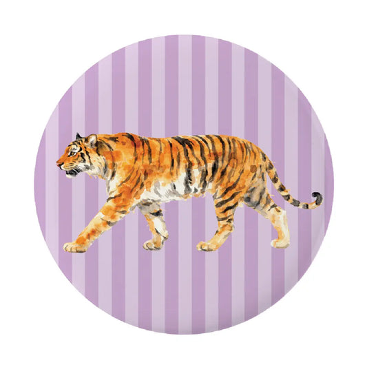 Button Tiger Purple & Gold