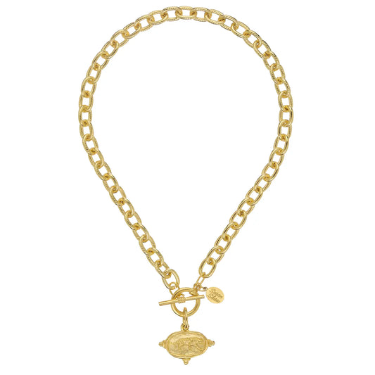 Necklace Tiger Body on Gold Toggle