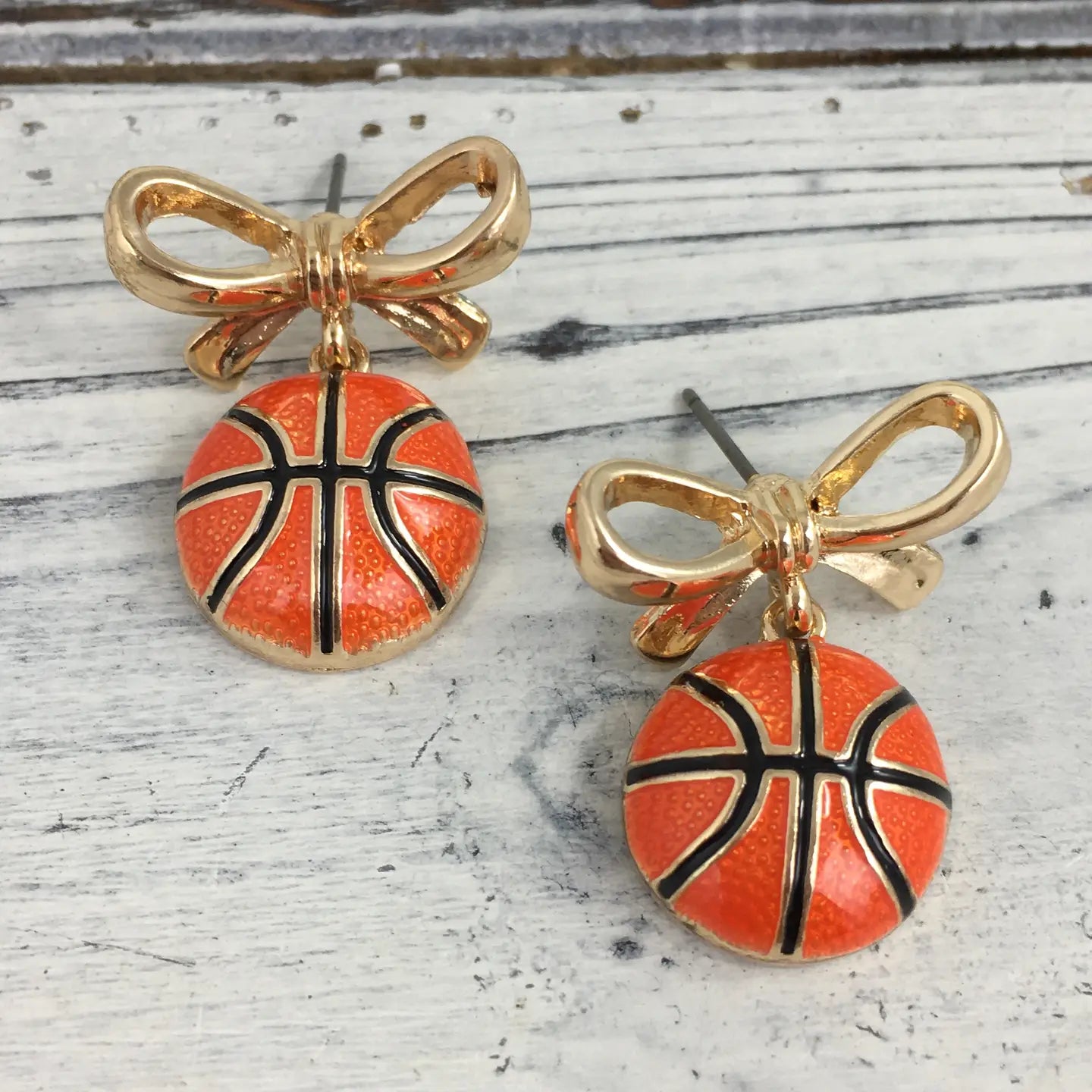 Earrings Basketball Bow