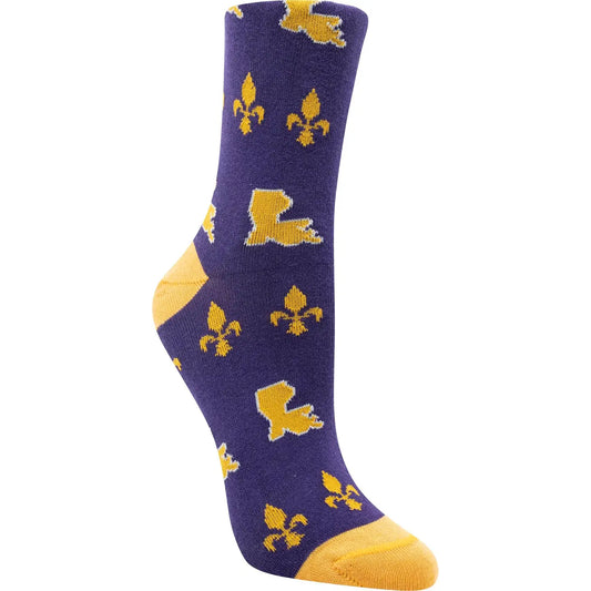 Socks Toddler Purple & Yellow LA State