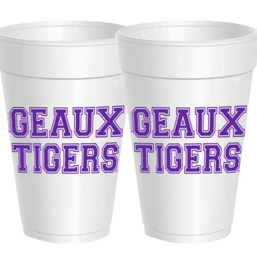 LSU Tigers Geaux Tigers Cups Pack of 10