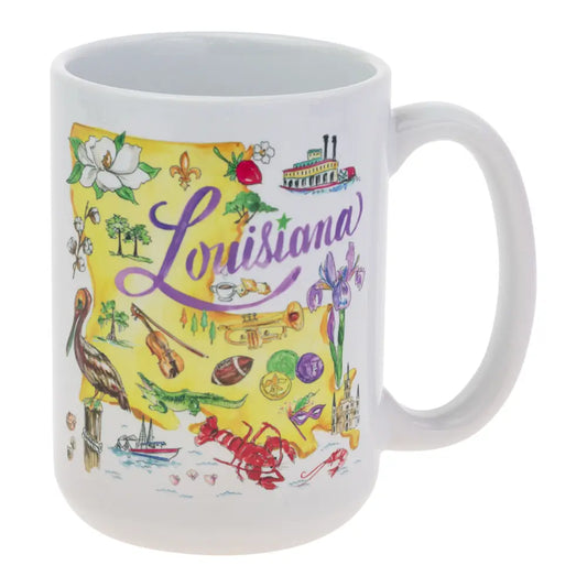 Mug Louisiana State Roseanne Beck Collection 15oz