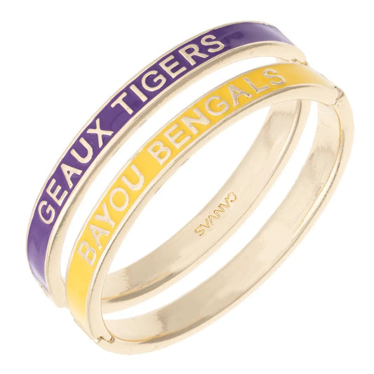 LSU Tigers Bracelet Skinny Enamel Bangle