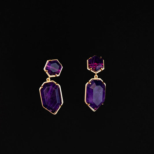Earrings Meredith in Amethyst