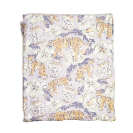 Throw Tiger Purple & Gold Chinoiserie